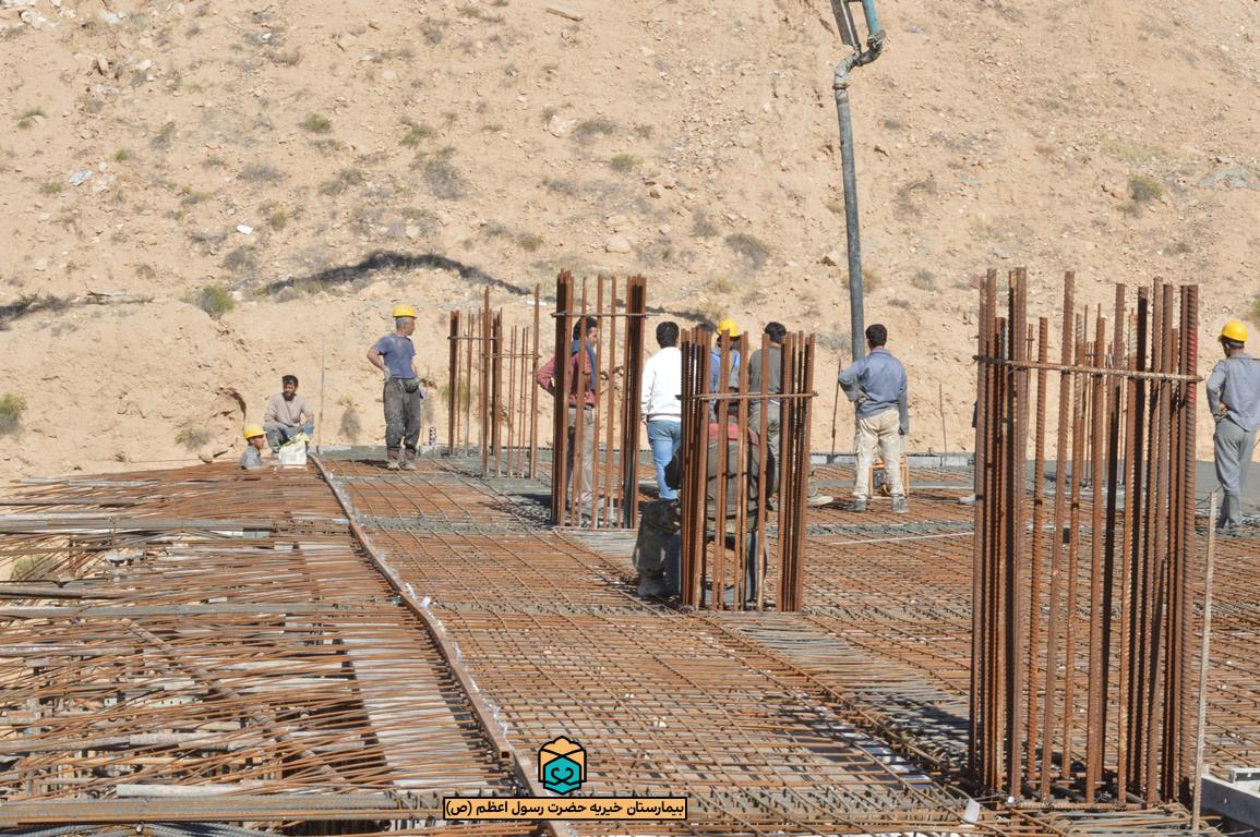 پیشرفت پروژه بیمارستان رسول اعظم شیراز / نیمه دوم آبان 1401