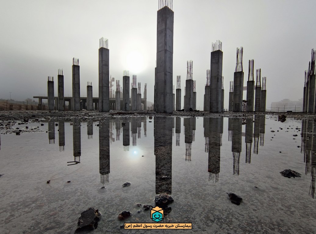 پیشرفت پروژه بیمارستان رسول اعظم شیراز / دی 1401