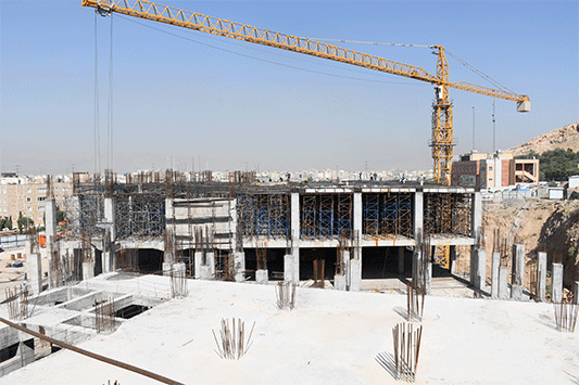 تصویر خبر اجرای شبکه دال سقف طبقه اول بلوک یک