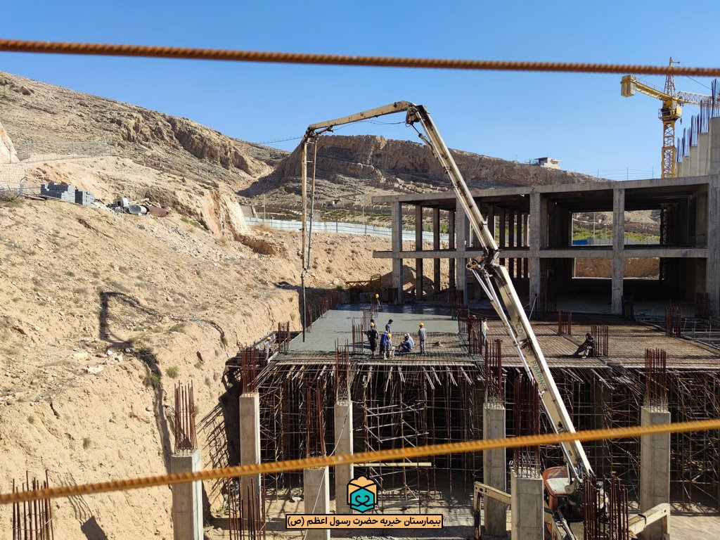 پیشرفت پروژه بیمارستان رسول اعظم شیراز / نیمه دوم آبان 1401